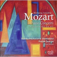 莫札特：三首鋼琴協奏曲室內樂版 (絲拉芙卡．皮耶荷喬娃-維爾尼洛娃 / 布拉札克弦樂四重奏)　Mozart：3 Piano Concerti 'A Quattro' (Slávka Pechocova-Vernerova, piano / Prazak Quartet)